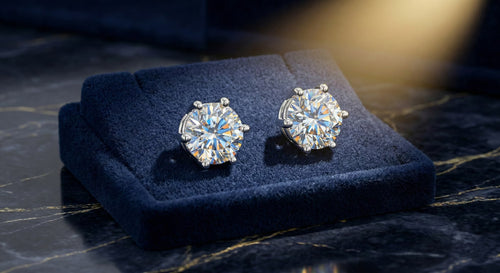 1.0ct Moissanite 'Aura' Solitaire Studs