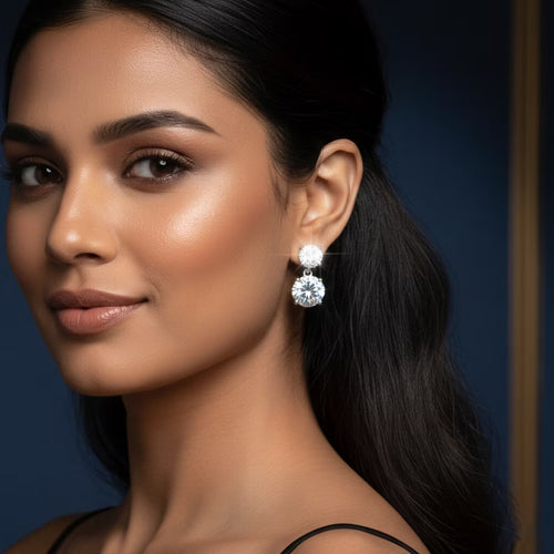 10ct Moissanite Double-Drop Signature Studs