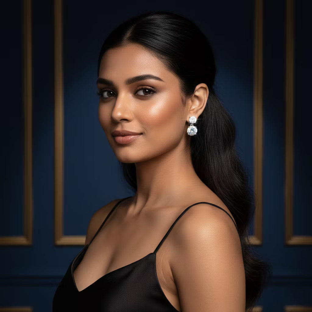 10ct Moissanite Double-Drop Signature Studs