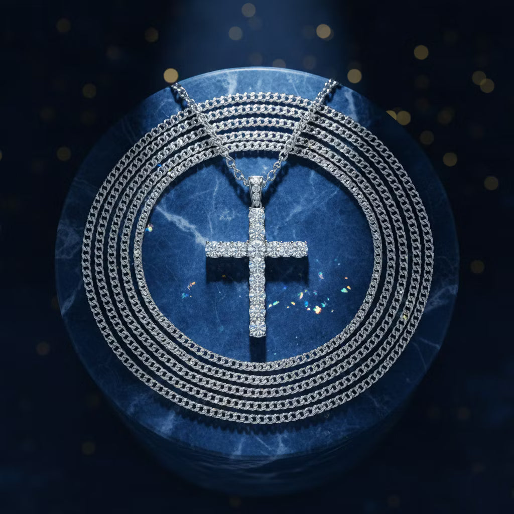 3.6ct Moissanite 'Ethereal' Cross Pendant